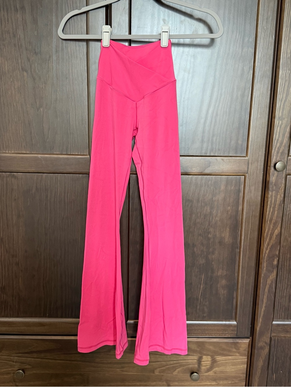 Offline by Aerie High Waisted Flare Leggings Pink XS Petite